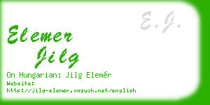 elemer jilg business card